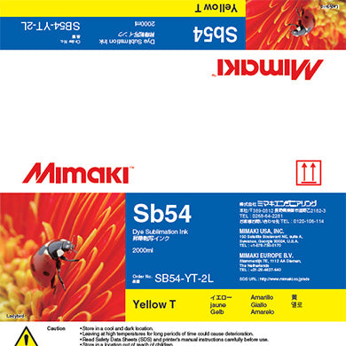 Mimaki Dye Sublimination Ink Yellow T Sb54